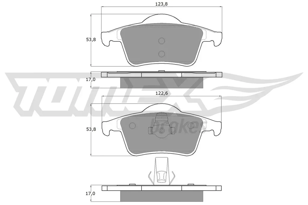 TX 14-05 TOMEX Brakes Комплект тормозных колодок, дисковый тормоз (фото 1)