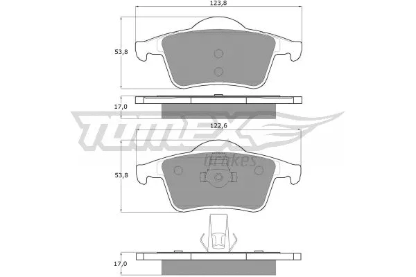 TX 14-05 TOMEX Brakes Комплект тормозных колодок, дисковый тормоз (фото 2)