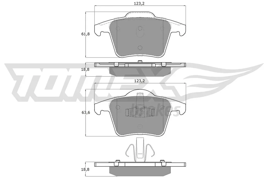 TX 14-07 TOMEX Brakes Комплект тормозных колодок, дисковый тормоз (фото 1)