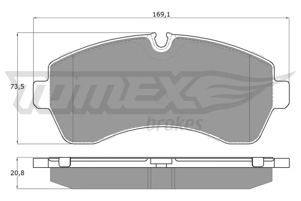 TX 14-24 TOMEX Brakes Комплект тормозных колодок, дисковый тормоз (фото 1)