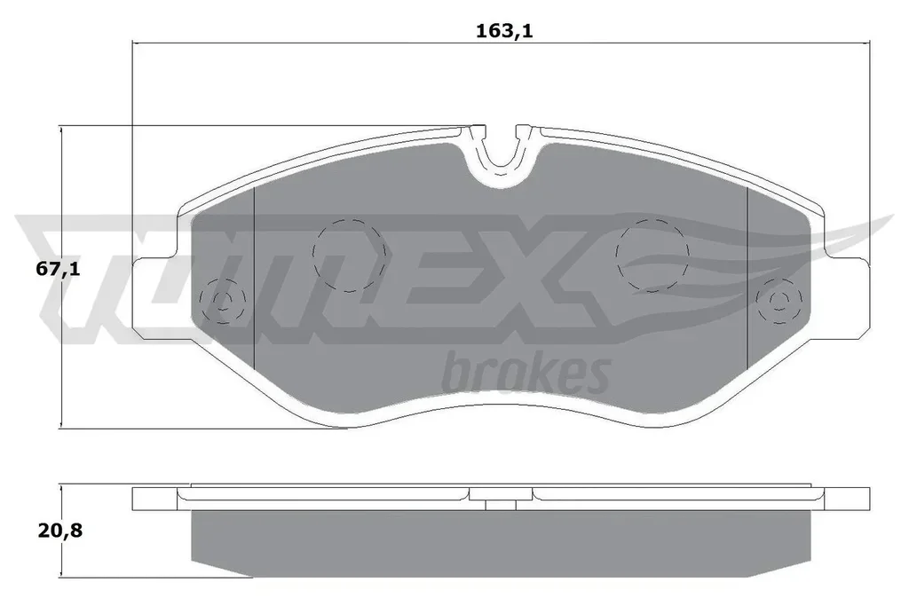TX 14-25 TOMEX Brakes Комплект тормозных колодок, дисковый тормоз (фото 1)