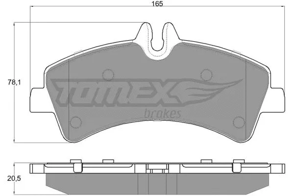 TX 14-26 TOMEX Brakes Комплект тормозных колодок, дисковый тормоз (фото 1)