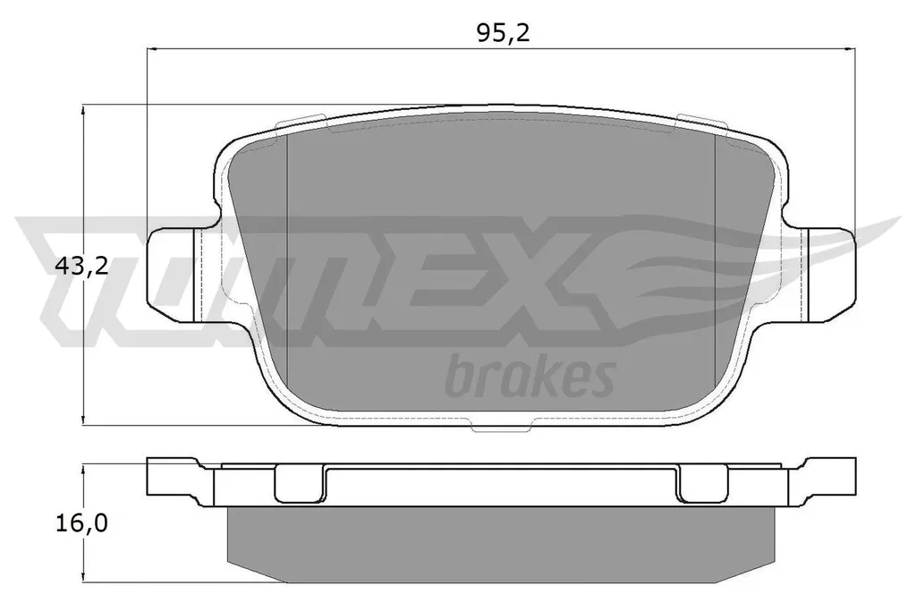 TX 14-48 TOMEX Brakes Комплект тормозных колодок, дисковый тормоз (фото 1)