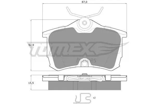 TX 14-51 TOMEX Brakes Комплект тормозных колодок, дисковый тормоз (фото 1)