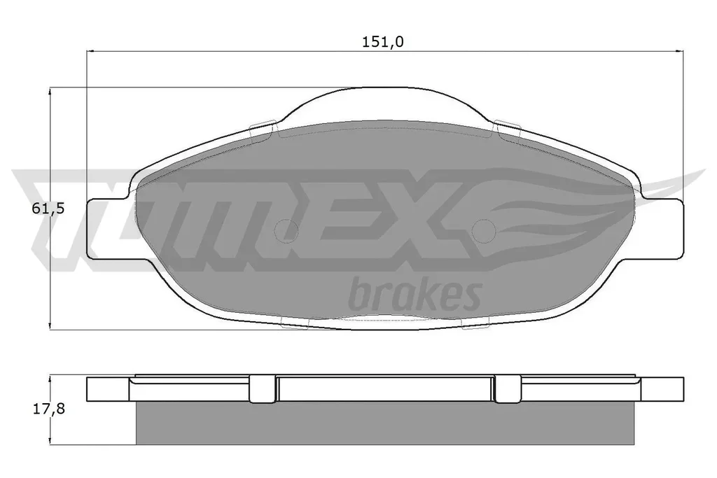 TX 14-66 TOMEX Brakes Комплект тормозных колодок, дисковый тормоз (фото 1)