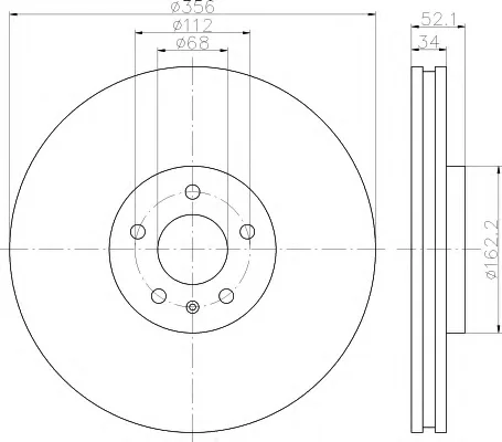 8DD 355 118-011 BEHR/HELLA/PAGID Тормозной диск (фото 1)