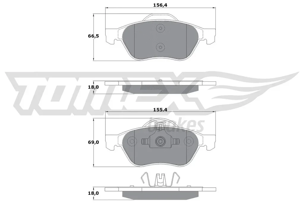 TX 14-71 TOMEX Brakes Комплект тормозных колодок, дисковый тормоз (фото 1)