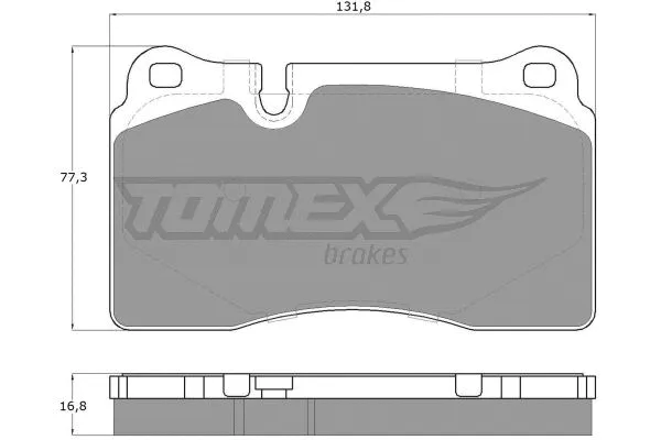 TX 14-73 TOMEX Brakes Комплект тормозных колодок, дисковый тормоз (фото 2)