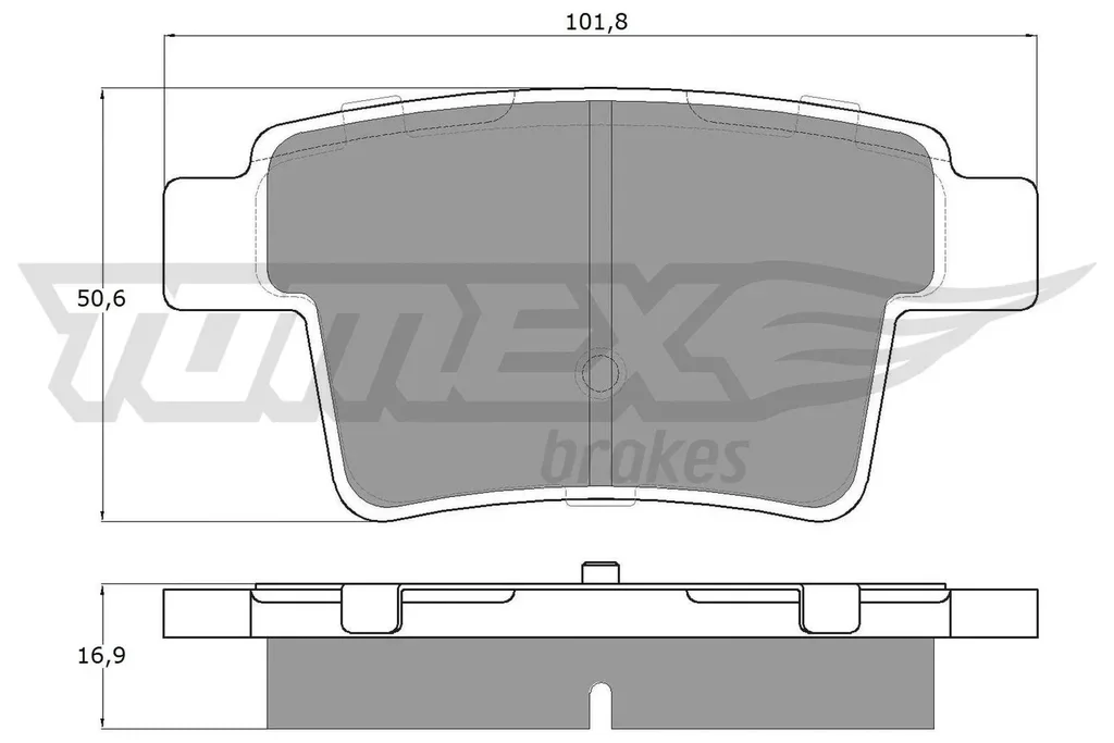 TX 14-74 TOMEX Brakes Комплект тормозных колодок, дисковый тормоз (фото 1)