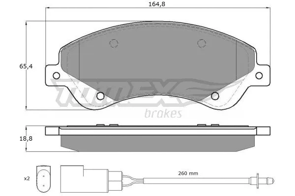 TX 14-79 TOMEX Brakes Комплект тормозных колодок, дисковый тормоз (фото 1)