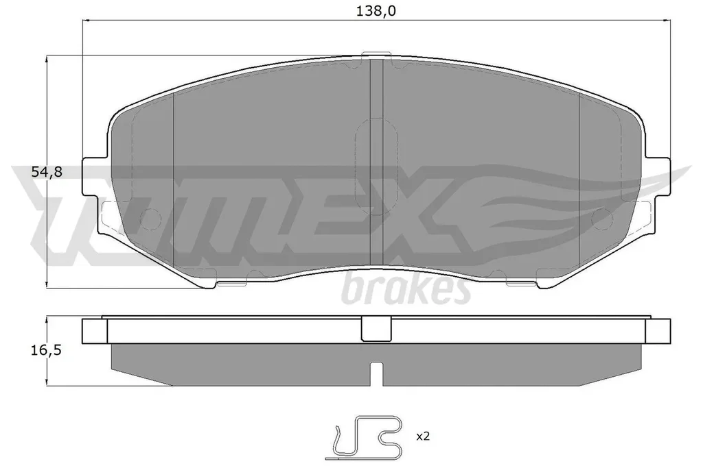 TX 14-92 TOMEX Brakes Комплект тормозных колодок, дисковый тормоз (фото 1)