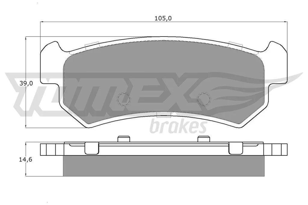 TX 14-98 TOMEX Brakes Комплект тормозных колодок, дисковый тормоз (фото 1)