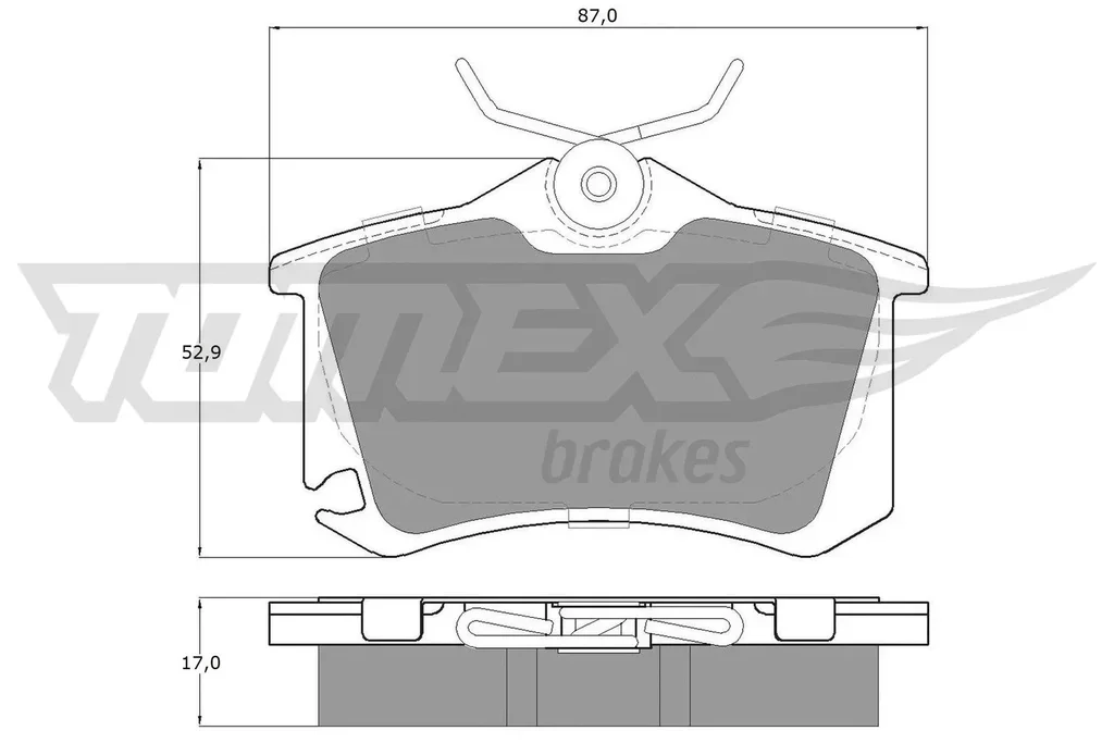 TX 15-22 TOMEX Brakes Комплект тормозных колодок, дисковый тормоз (фото 1)