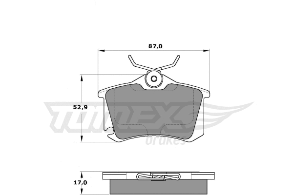 TX 15-22 TOMEX Brakes Комплект тормозных колодок, дисковый тормоз (фото 2)