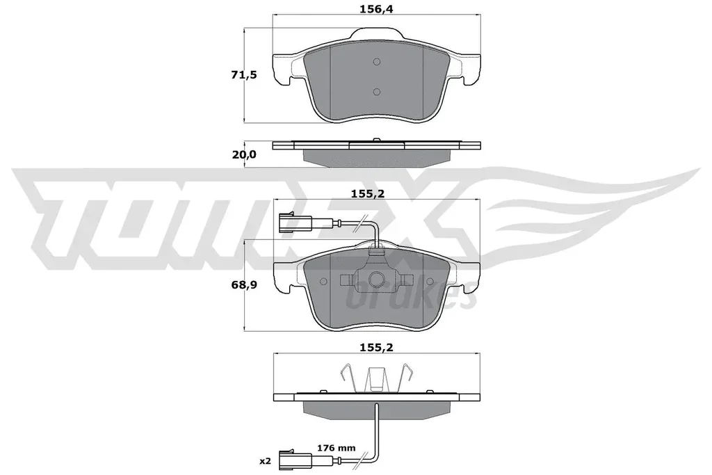 TX 15-25 TOMEX Brakes Комплект тормозных колодок, дисковый тормоз (фото 1)