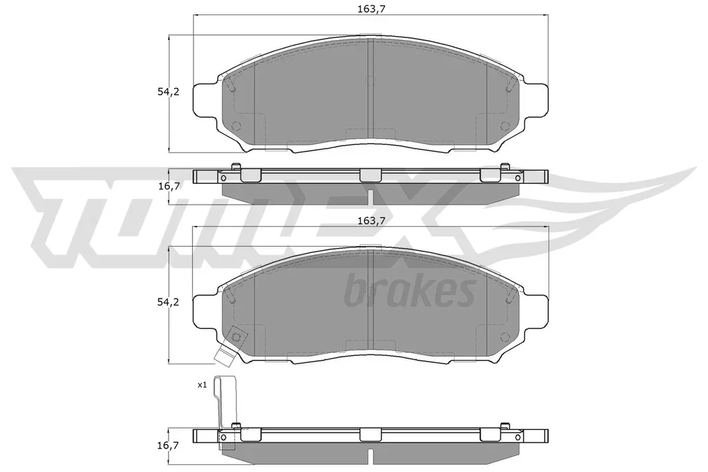 TX 15-28 TOMEX Brakes Комплект тормозных колодок, дисковый тормоз (фото 1)