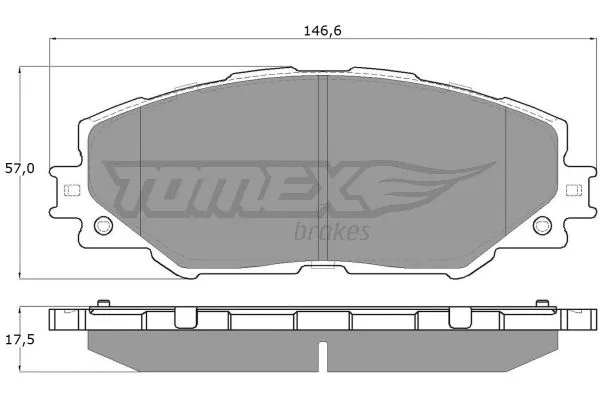 TX 15-41 TOMEX Brakes Комплект тормозных колодок, дисковый тормоз (фото 2)