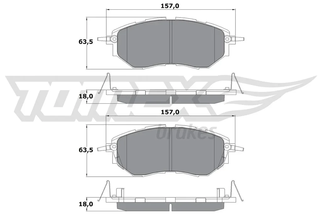 TX 15-54 TOMEX Brakes Комплект тормозных колодок, дисковый тормоз (фото 1)
