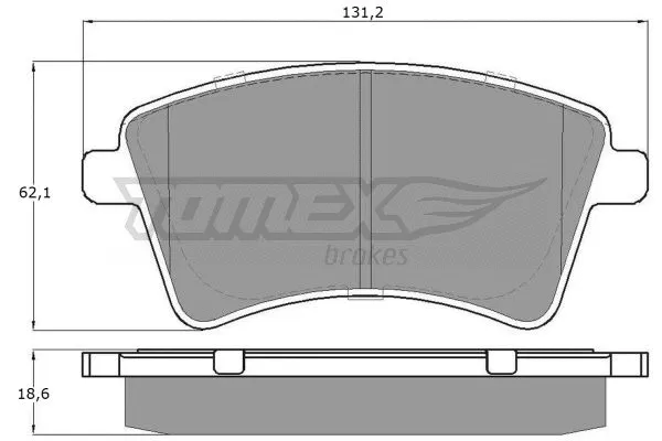 TX 15-84 TOMEX Brakes Комплект тормозных колодок, дисковый тормоз (фото 2)