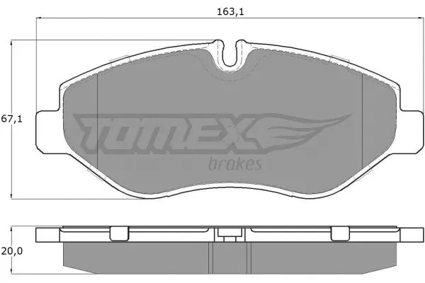 TX 15-86 TOMEX Brakes Комплект тормозных колодок, дисковый тормоз (фото 2)