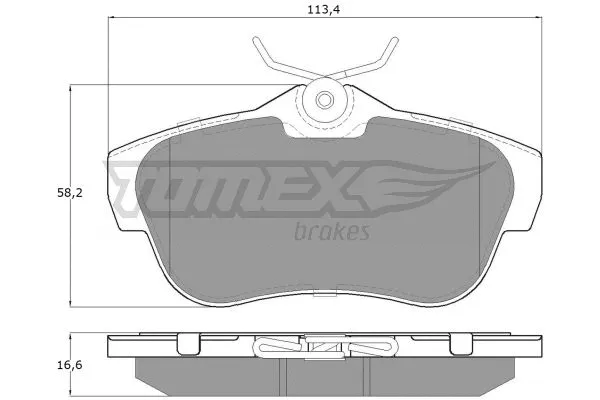 TX 15-94 TOMEX Brakes Комплект тормозных колодок, дисковый тормоз (фото 2)