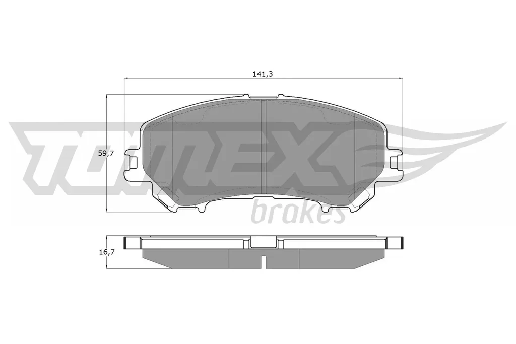 TX 15-971 TOMEX Brakes Комплект тормозных колодок, дисковый тормоз (фото 1)