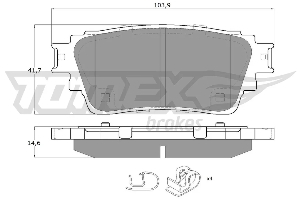 TX 15-98 TOMEX Brakes Комплект тормозных колодок, дисковый тормоз (фото 1)