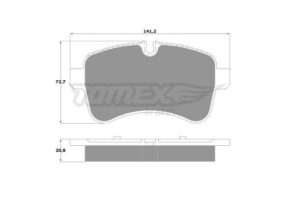 TX 16-00 TOMEX Brakes Комплект тормозных колодок, дисковый тормоз (фото 2)