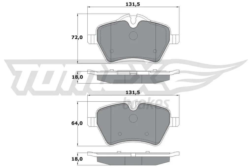 TX 16-04 TOMEX Brakes Комплект тормозных колодок, дисковый тормоз (фото 1)