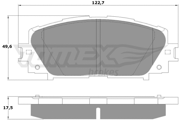 TX 16-09 TOMEX Brakes Комплект тормозных колодок, дисковый тормоз (фото 2)