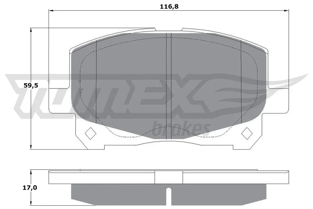 TX 16-11 TOMEX Brakes Комплект тормозных колодок, дисковый тормоз (фото 1)