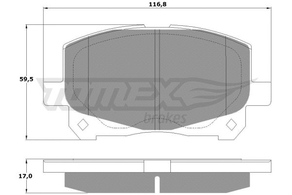 TX 16-11 TOMEX Brakes Комплект тормозных колодок, дисковый тормоз (фото 2)