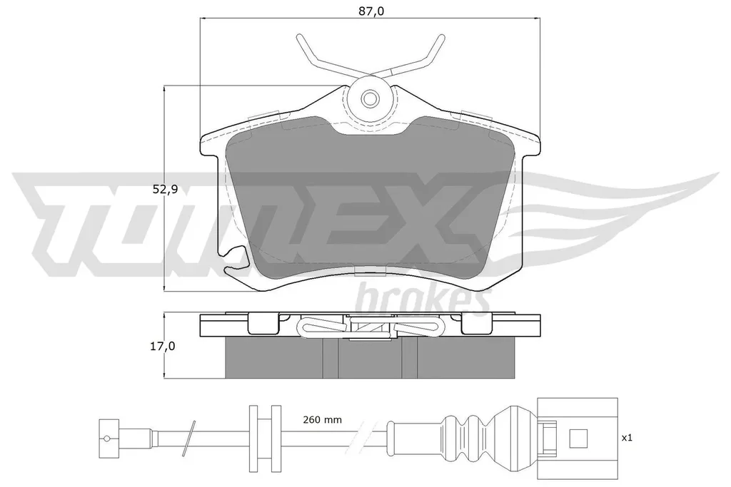 TX 16-15 TOMEX Brakes Комплект тормозных колодок, дисковый тормоз (фото 1)
