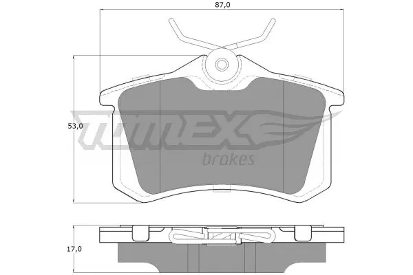 TX 16-24 TOMEX Brakes Комплект тормозных колодок, дисковый тормоз (фото 2)