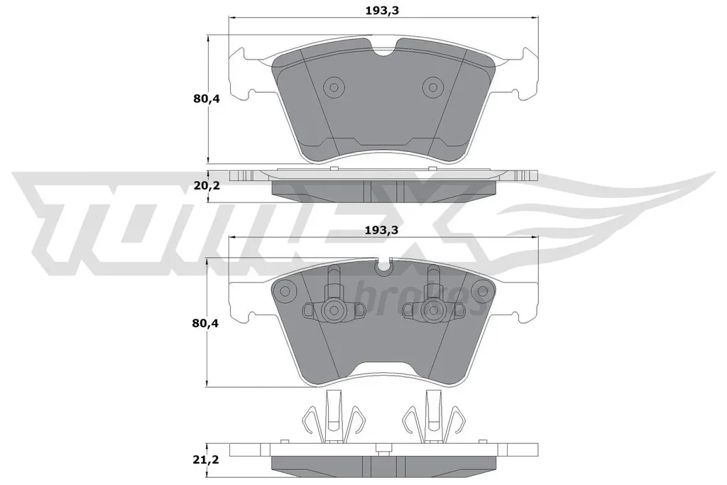 TX 16-32 TOMEX Brakes Комплект тормозных колодок, дисковый тормоз (фото 1)