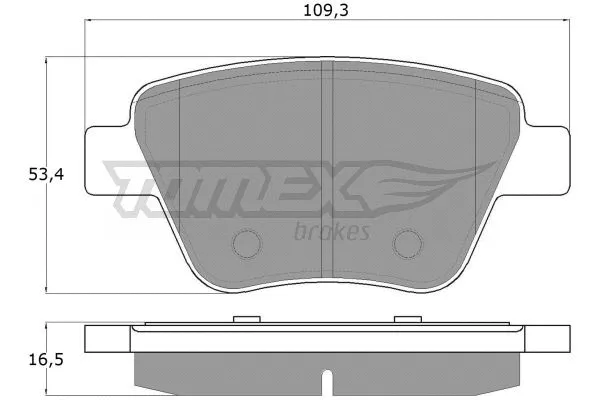 TX 16-59 TOMEX Brakes Комплект тормозных колодок, дисковый тормоз (фото 1)