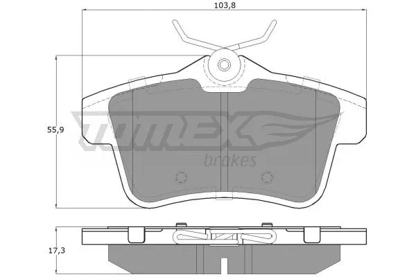 TX 16-60 TOMEX Brakes Комплект тормозных колодок, дисковый тормоз (фото 1)