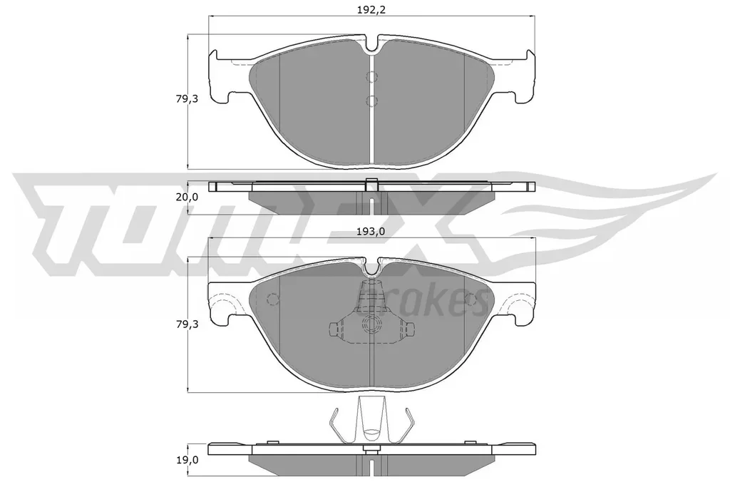 TX 16-66 TOMEX Brakes Комплект тормозных колодок, дисковый тормоз (фото 1)