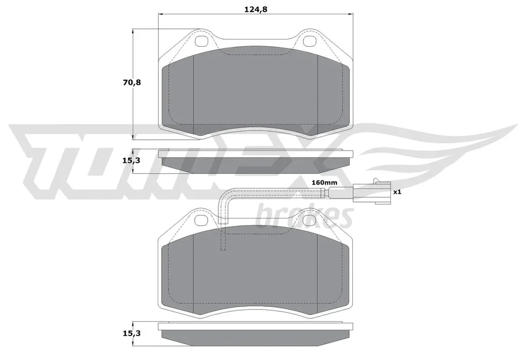 TX 16-73 TOMEX Brakes Комплект тормозных колодок, дисковый тормоз (фото 1)