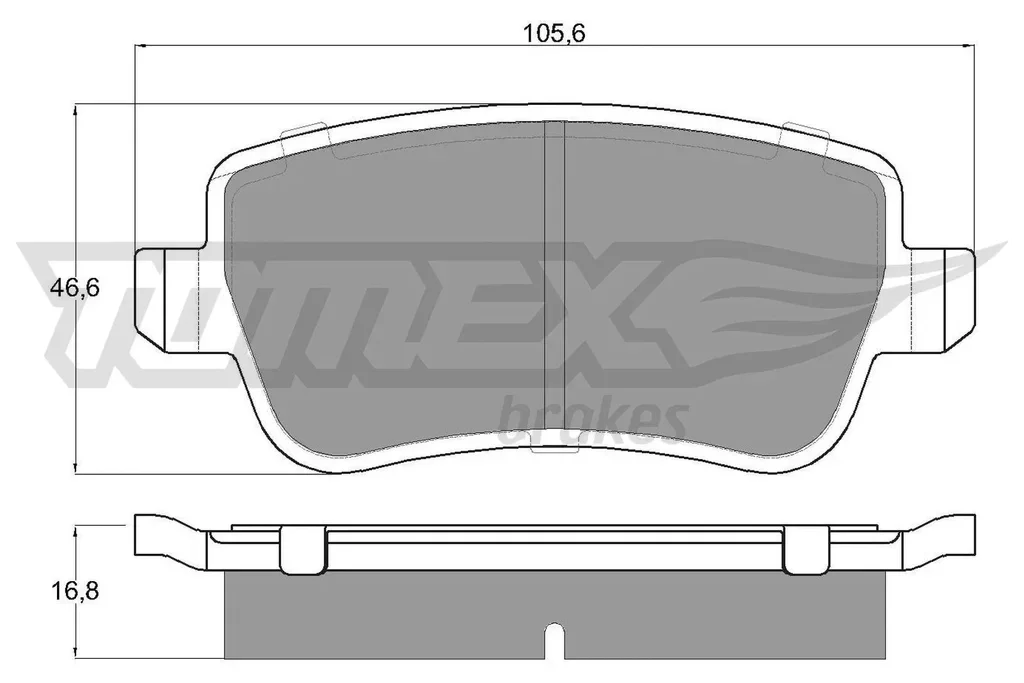 TX 16-74 TOMEX Brakes Комплект тормозных колодок, дисковый тормоз (фото 1)