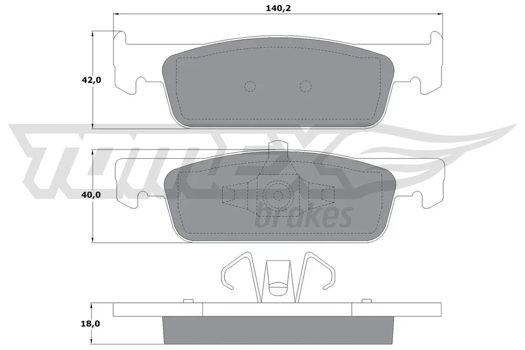 TX 16-94 TOMEX Brakes Комплект тормозных колодок, дисковый тормоз (фото 1)