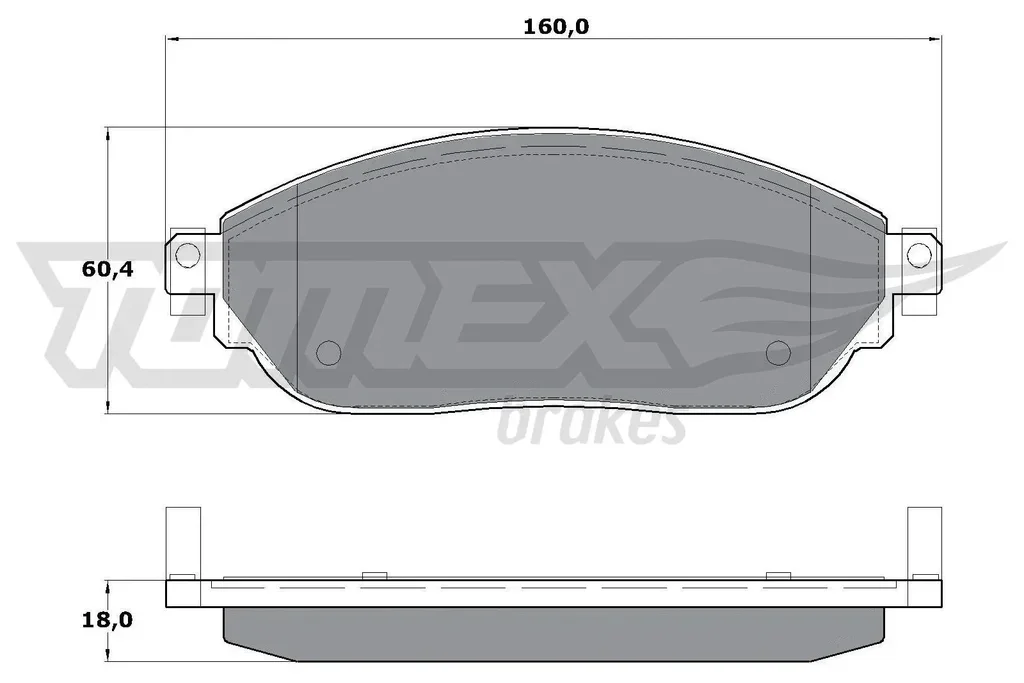 TX 17-04 TOMEX Brakes Комплект тормозных колодок, дисковый тормоз (фото 1)