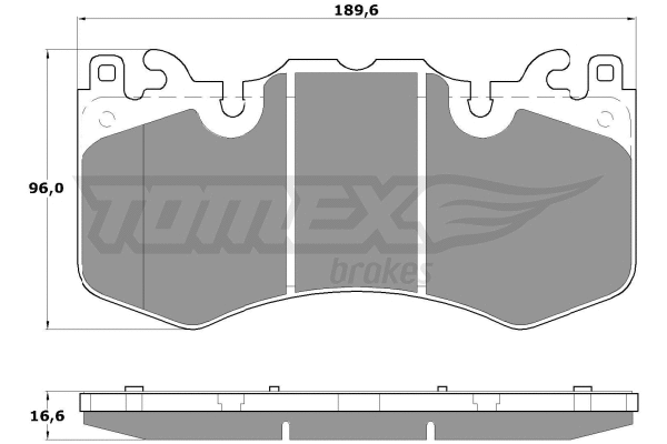 TX 17-07 TOMEX Brakes Комплект тормозных колодок, дисковый тормоз (фото 2)