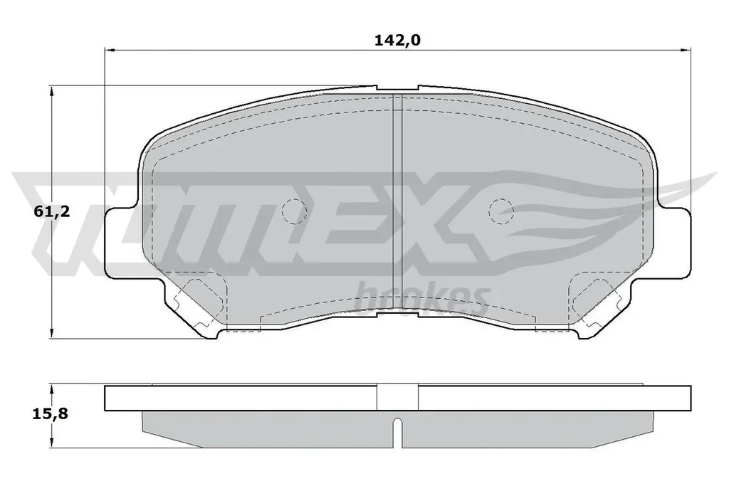 TX 17-25 TOMEX Brakes Комплект тормозных колодок, дисковый тормоз (фото 1)