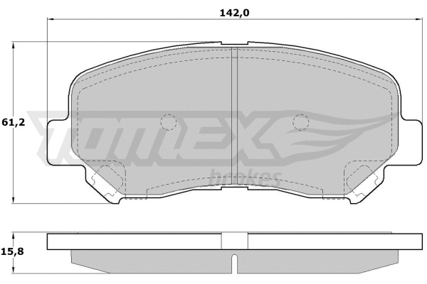 TX 17-25 TOMEX Brakes Комплект тормозных колодок, дисковый тормоз (фото 2)