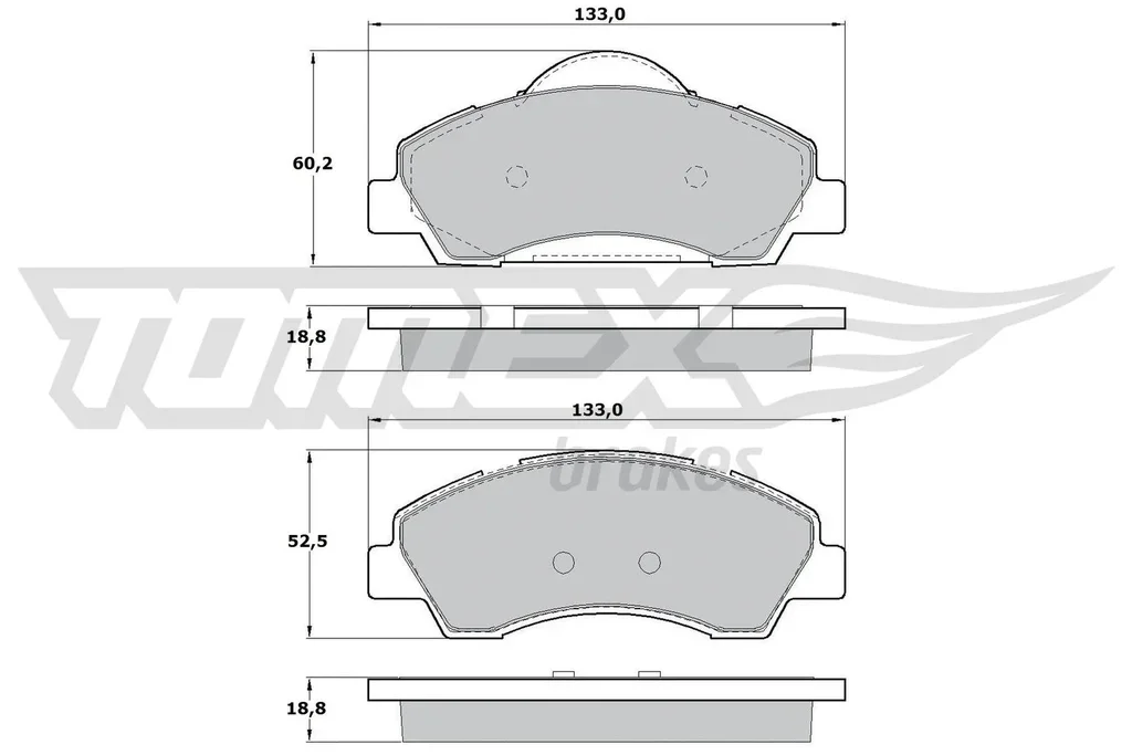 TX 17-28 TOMEX Brakes Комплект тормозных колодок, дисковый тормоз (фото 1)