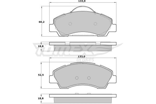 TX 17-28 TOMEX Brakes Комплект тормозных колодок, дисковый тормоз (фото 2)