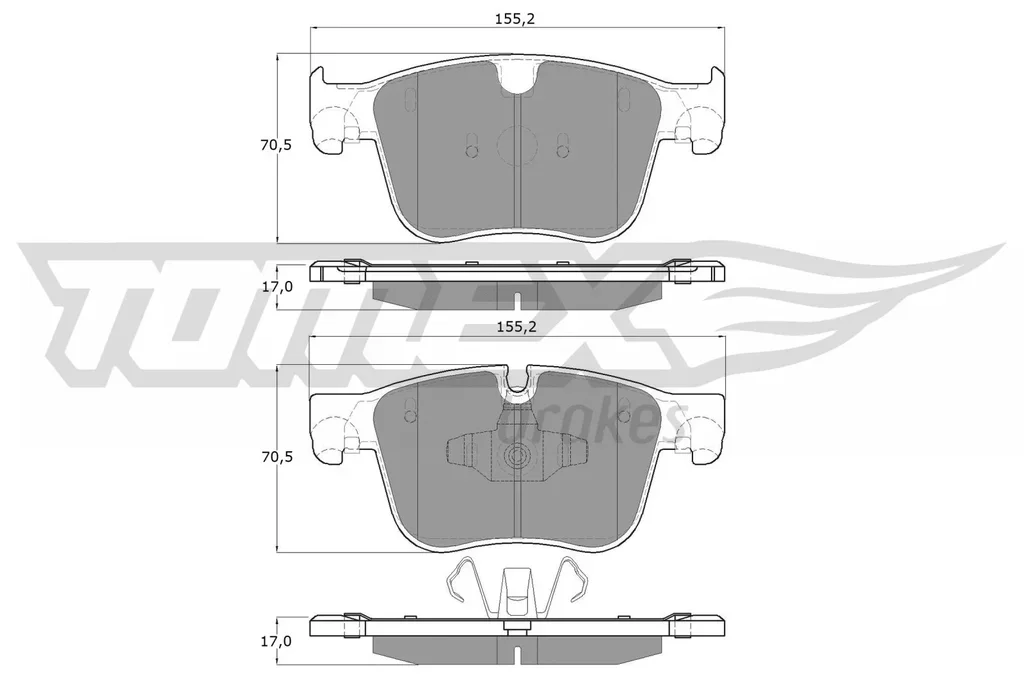 TX 17-291 TOMEX Brakes Комплект тормозных колодок, дисковый тормоз (фото 1)