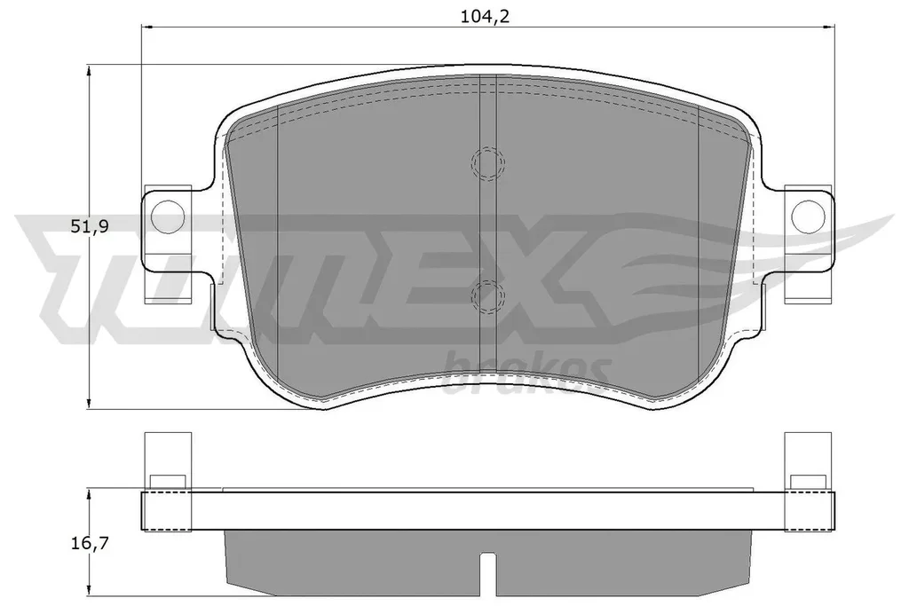 TX 17-32 TOMEX Brakes Комплект тормозных колодок, дисковый тормоз (фото 1)