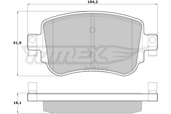 TX 17-32 TOMEX Brakes Комплект тормозных колодок, дисковый тормоз (фото 2)